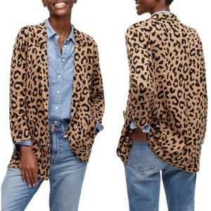 J.Crew Leopard Sophie Sweater Blazer Size Medium